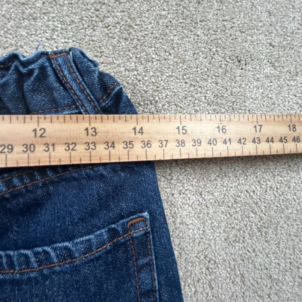 Childrens Place Straight Leg Jeans Dark Wash Denim Size 16 Elastic Waist 0970 - Picture 7 of 8